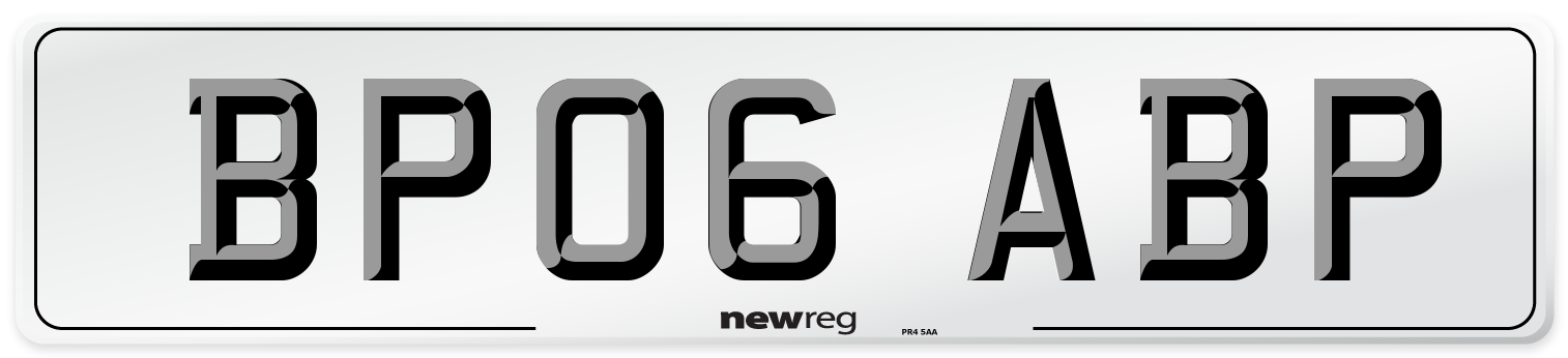 BP06 ABP Number Plate from New Reg
